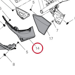 Couverture corps droit — réf. 4601V801AA | Ducati Store