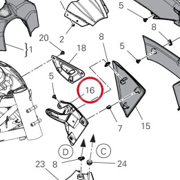 Cache radiateur 8291V781A — réf. 8291V781A | Ducati Store