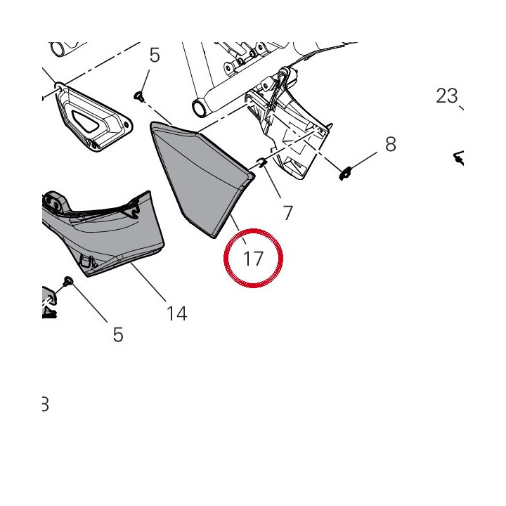 Cover canister V24I finito — réf. 4601V811AA | Ducati Store