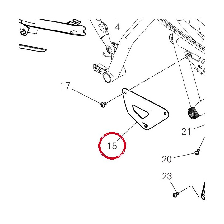 Couvercle droit cadre — réf. 4601M901BA | Ducati Store