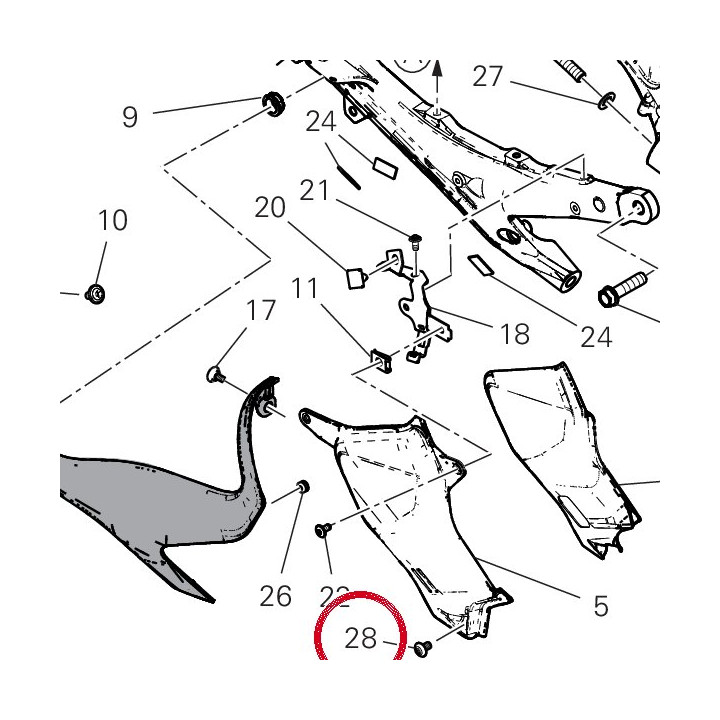 Vis M6X10 77244303B — réf. 77244303B | Ducati Store