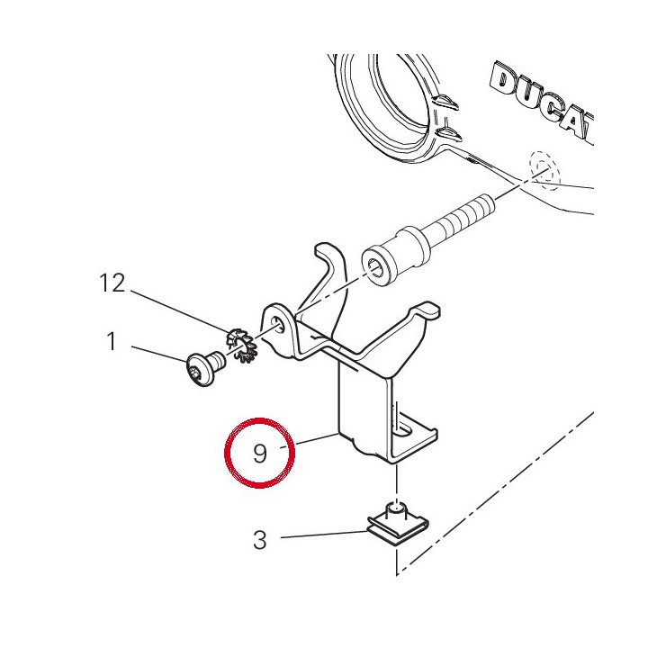Equerre droite 8301J191AA — réf. 8301J191AA | Ducati Store
