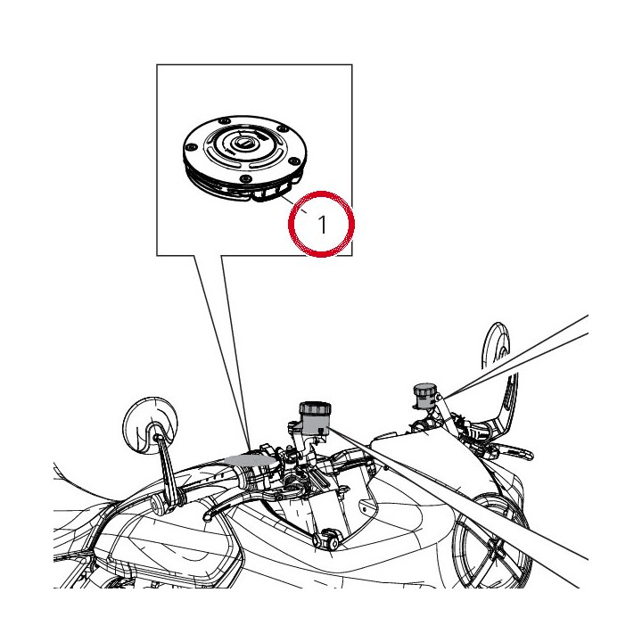 Bouchon réservoir carburant — réf. 89512431A | Ducati Store