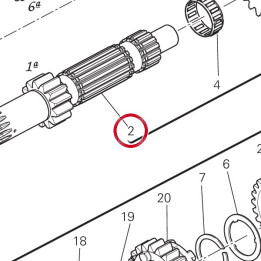 Arbre primaire boîte — réf. 14911071A | Ducati Store