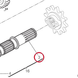 Arbre secondaire 14911061C — réf. 14911061C | Ducati Store