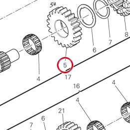Engrenage conducteur 5Eme — réf. 17213381B | Ducati Store