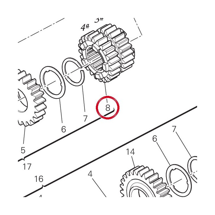 Engrenage menant 3Eme/4Eme — réf. 17213371B | Ducati Store