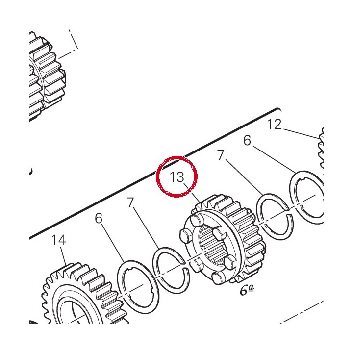Engrenage entraine 6Eme — réf. 17211171A | Ducati Store