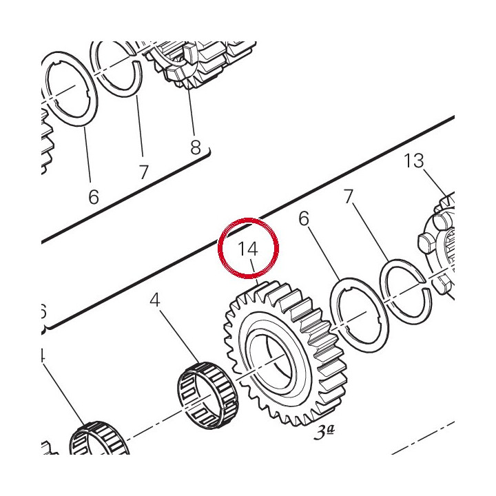Engrenage entraine 3Me — réf. 17214501A | Ducati Store