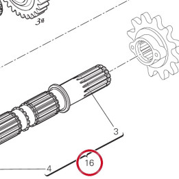 Arbre secondaire complet — réf. 15021781C | Ducati Store