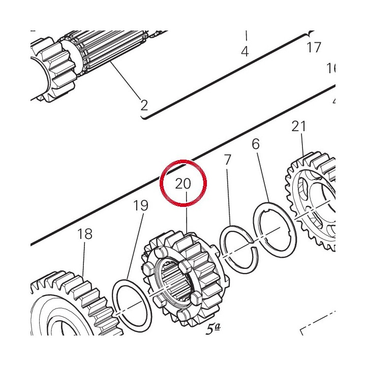 Engrenage entraine 5Me — réf. 17214491A | Ducati Store