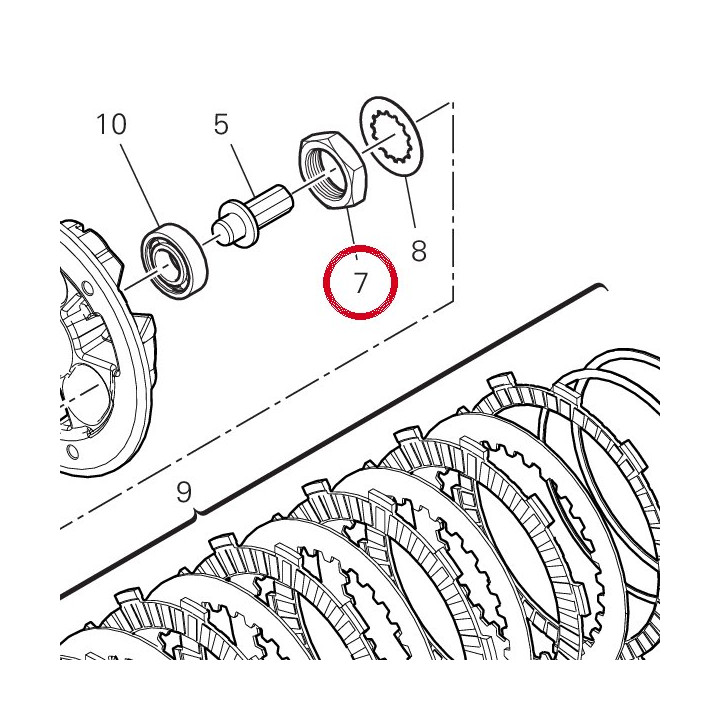 Ecrou 75010781A — réf. 75010781A | Ducati Store
