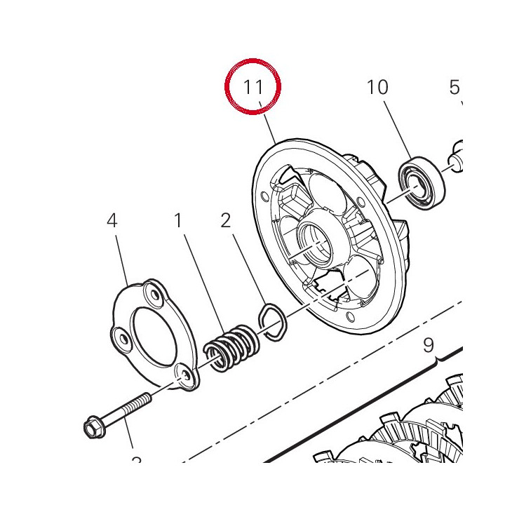 Disque de poussee embrayage — réf. 19611021A | Ducati Store