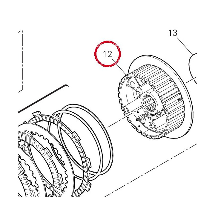 Moyeu Porte-Disque (fcc) — réf. 19611011A | Ducati Store