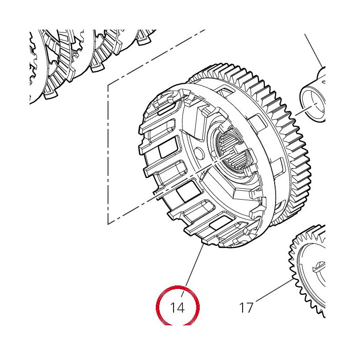 Cloche embrayage complète — réf. 19820661A | Ducati Store