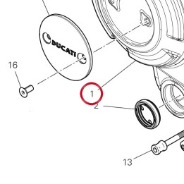 Couvercle embrayage — réf. 24311702AM | Ducati Store