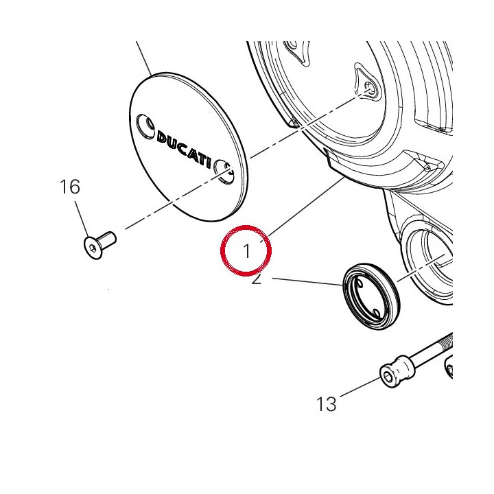 Couvercle embrayage — réf. 24311702AM | Ducati Store