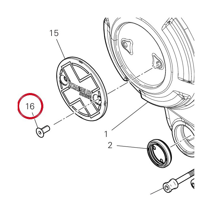 Vis tspei M6X14 77750498C — réf. 77750498C | Ducati Store