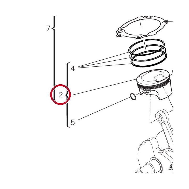 Piston complet (selection — réf. 12221612CA | Ducati Store