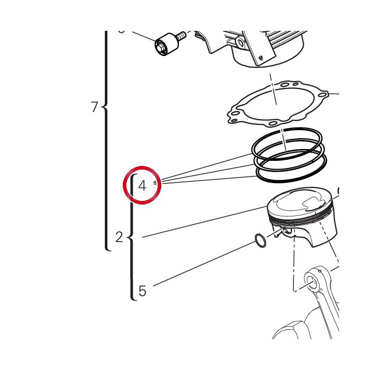 Jeu segments 12120531B — réf. 12120531B | Ducati Store