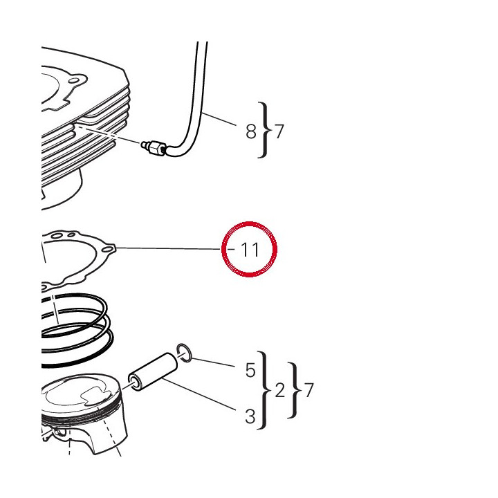 Joint cylindre carter — réf. 78610851A | Ducati Store