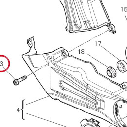Vis tcei M6X18 77110491A — réf. 77110491A | Ducati Store