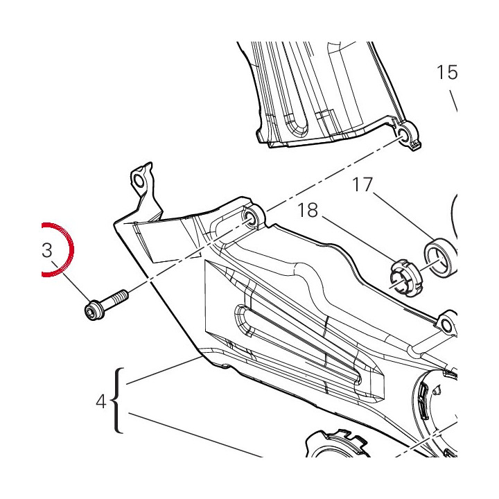 Vis tcei M6X18 77110491A — réf. 77110491A | Ducati Store