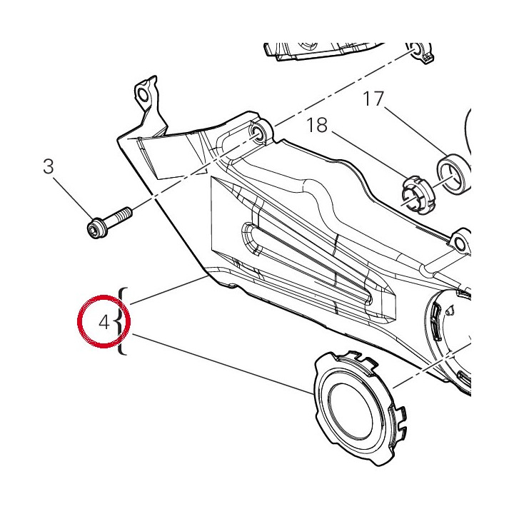 Couvercle de courroie — réf. 24521931C | Ducati Store