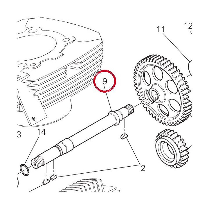 Arbre de renvoi 147Z0011A — réf. 147Z0011A | Ducati Store