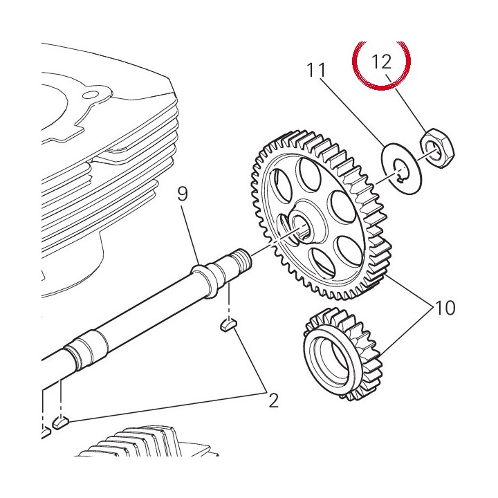 Écrou M14X1X7 75011601A — réf. 75011601A | Ducati Store
