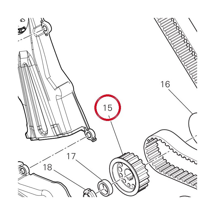 Poulie distribution menant — réf. 25510233A | Ducati Store