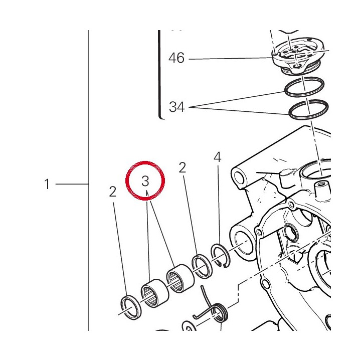 Douille à aiguilles — réf. 70140681A | Ducati Store