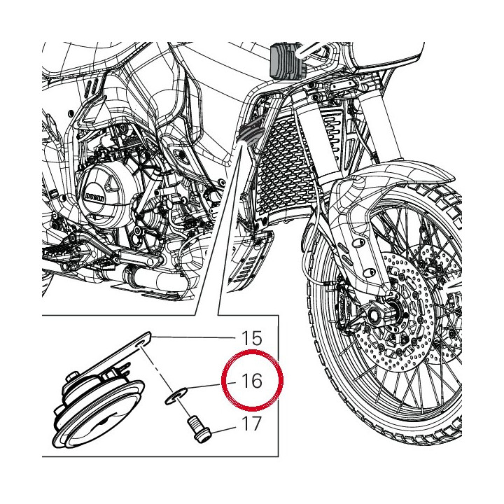 Rondelle 8.2X20X1 85210532A — réf. 85210532A | Ducati Store