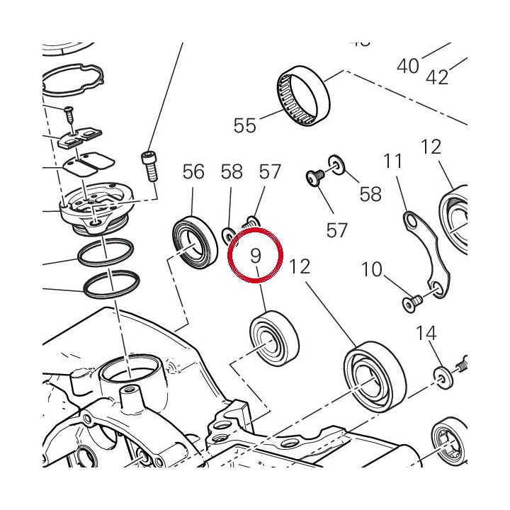 Roulement 17X40X12 70240401B — réf. 70240401B | Ducati Store