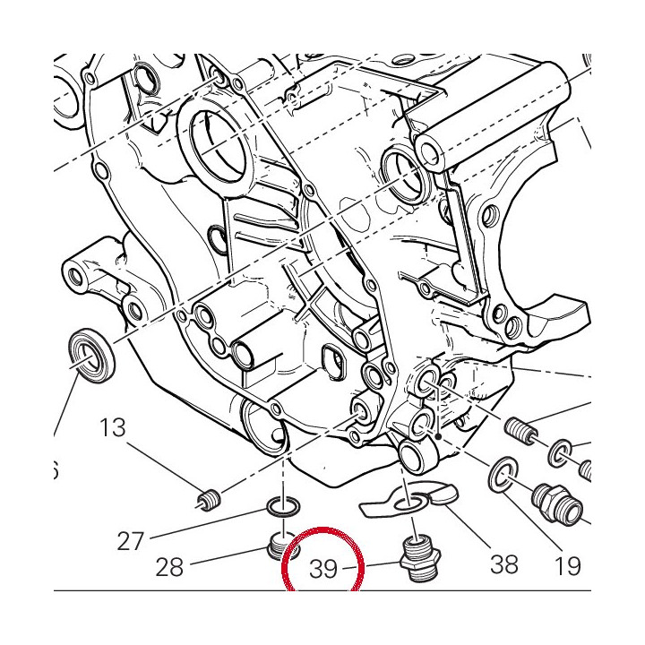 Vis, raccord filtre huile — réf. 81510281A | Ducati Store