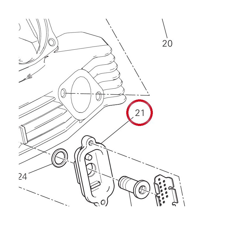 Support soupape 16311231A — réf. 16311231A | Ducati Store