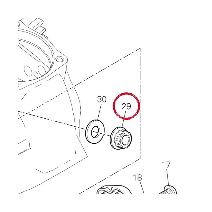 Écrou M10X1,5 74810501A — réf. 74810501A | Ducati Store