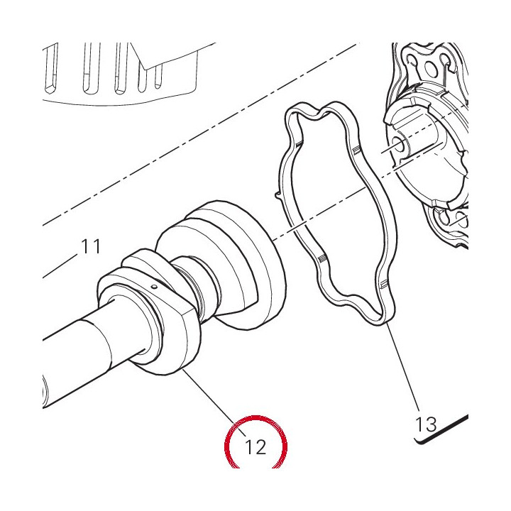 Arbre distribution culasse — réf. 14814911A | Ducati Store