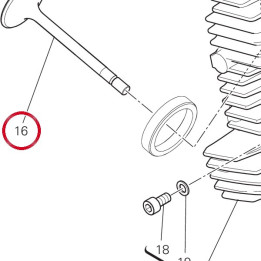Soupape dechappement — réf. 21110881A | Ducati Store