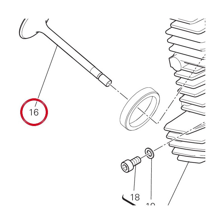Soupape dechappement — réf. 21110881A | Ducati Store