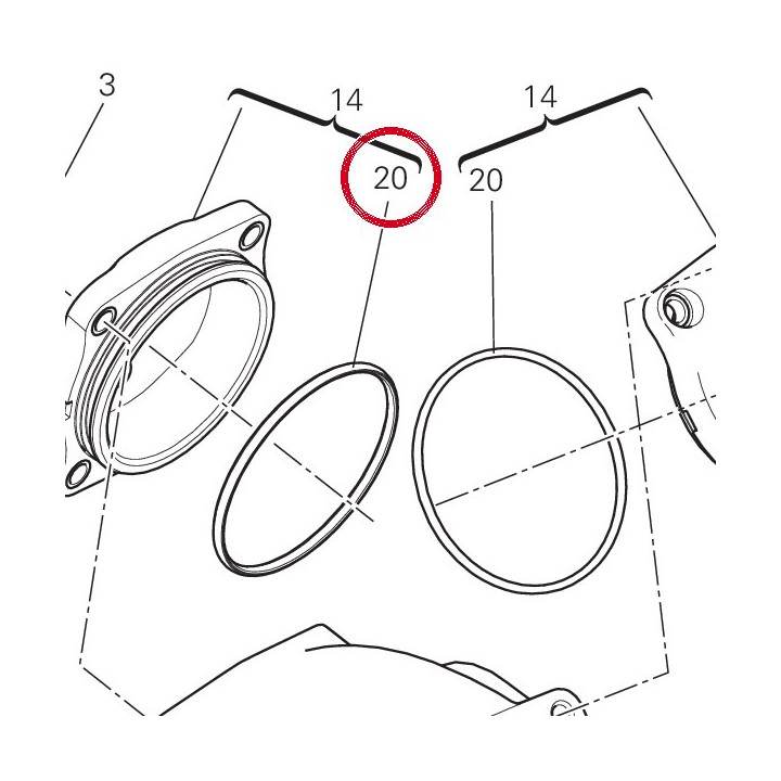 Joint torique 63.13X2.62 — réf. 88641381A | Ducati Store
