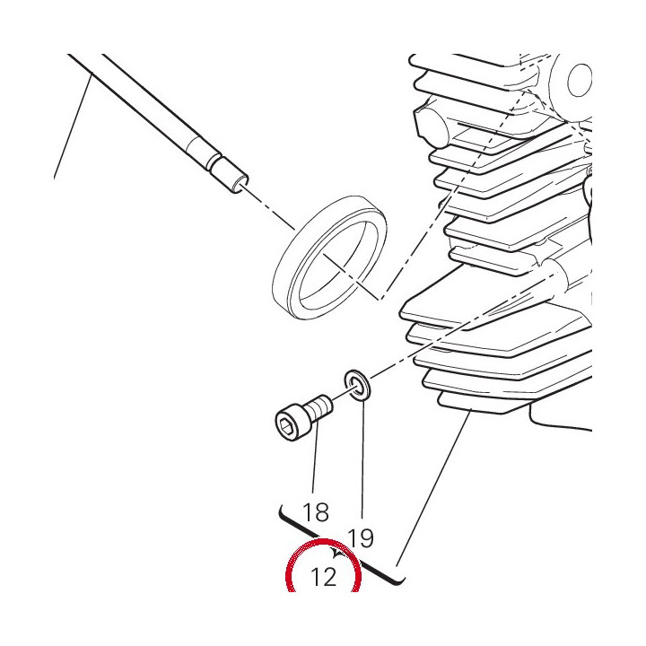 Culasse horizontale — réf. 30124411AB | Ducati Store