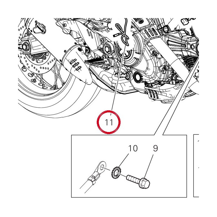 Faisceau arrière 500 h/g — réf. 5101E251C | Ducati Store