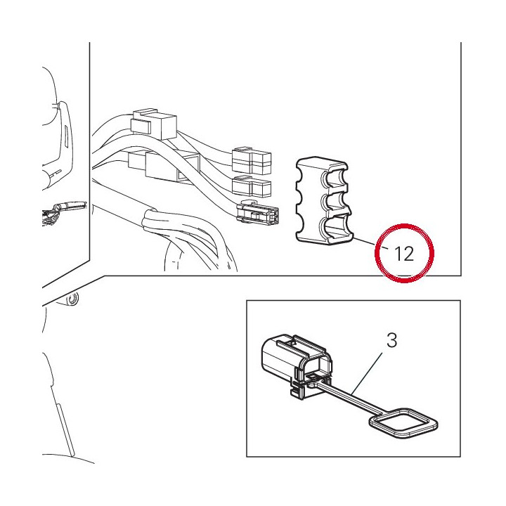 Support connecteur — réf. 86612091A | Ducati Store