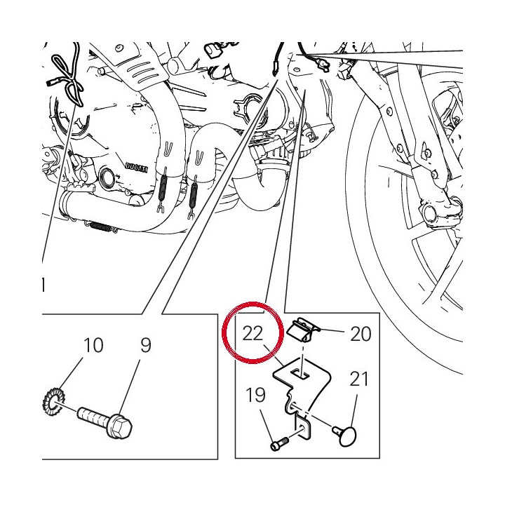 Equerre 8301R061AA — réf. 8301R061AA | Ducati Store
