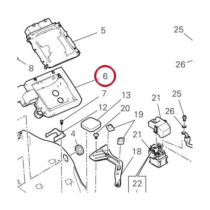 Rubber pad Ecu support V20B — réf. 86613691A | Ducati Store