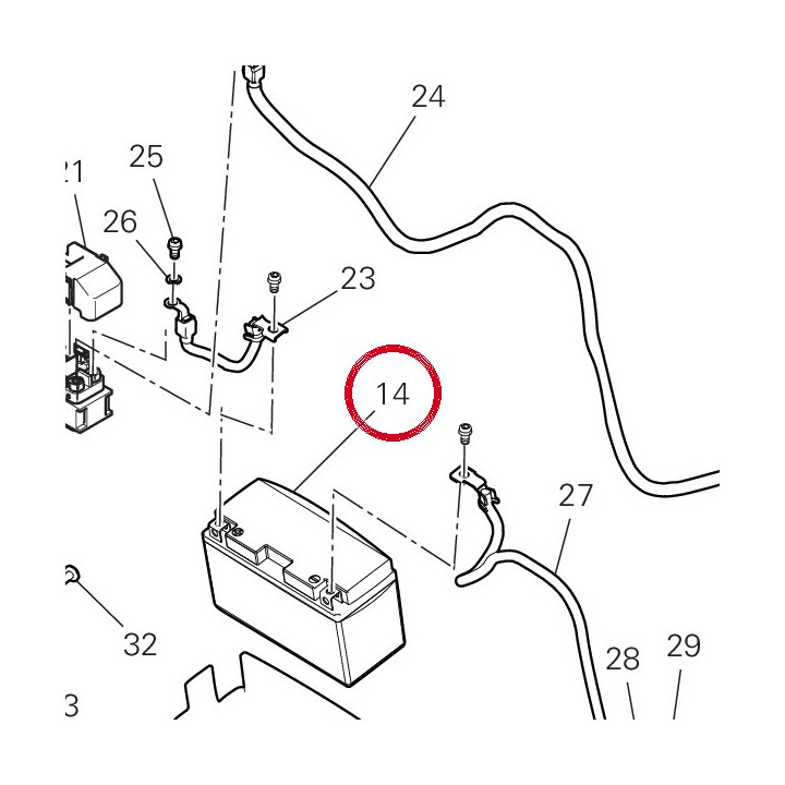 Batterie 39520381A — réf. 39520381A | Ducati Store