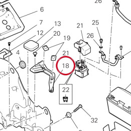 Bracket fix battery — réf. 8301M801A | Ducati Store