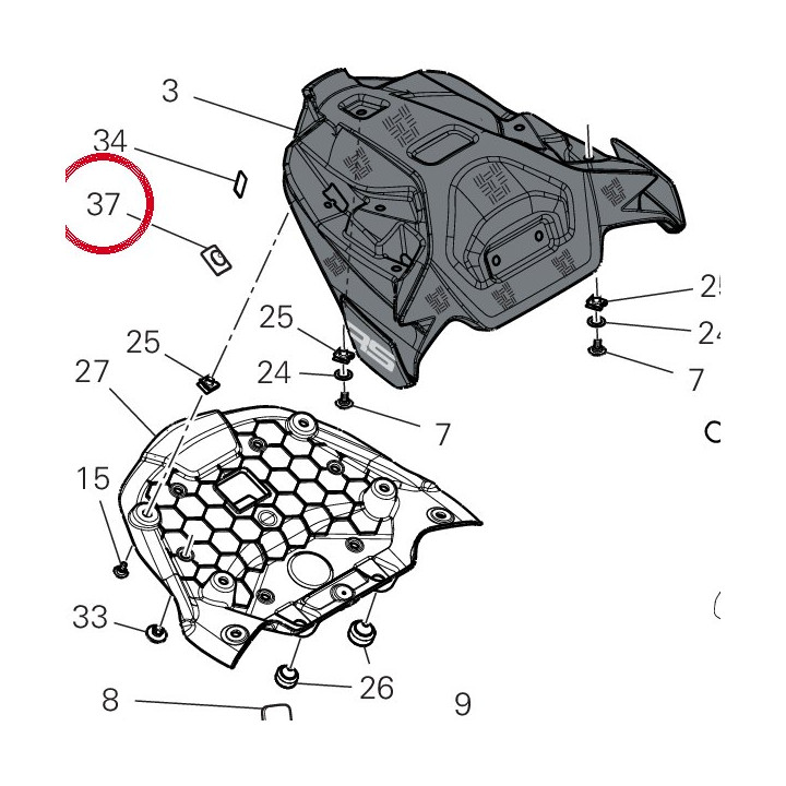Tampon caoutchouc 86610301B — réf. 86610301B | Ducati Store