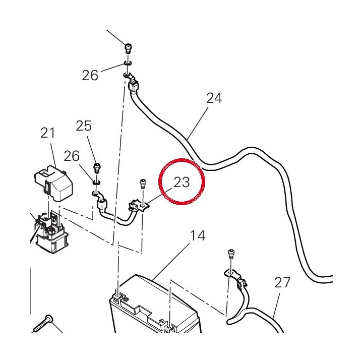 Câble positif 51411201A — réf. 51411201A | Ducati Store